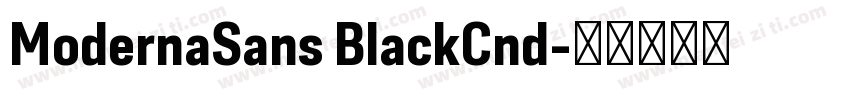 ModernaSans BlackCnd字体转换